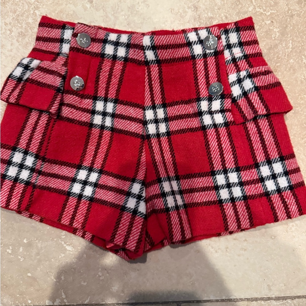 Plaid Red Women's Shorts